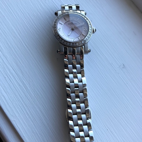 Accutron Natural Diamond and Pink Mother-of-Pearl Watch - Picture 2 of 15